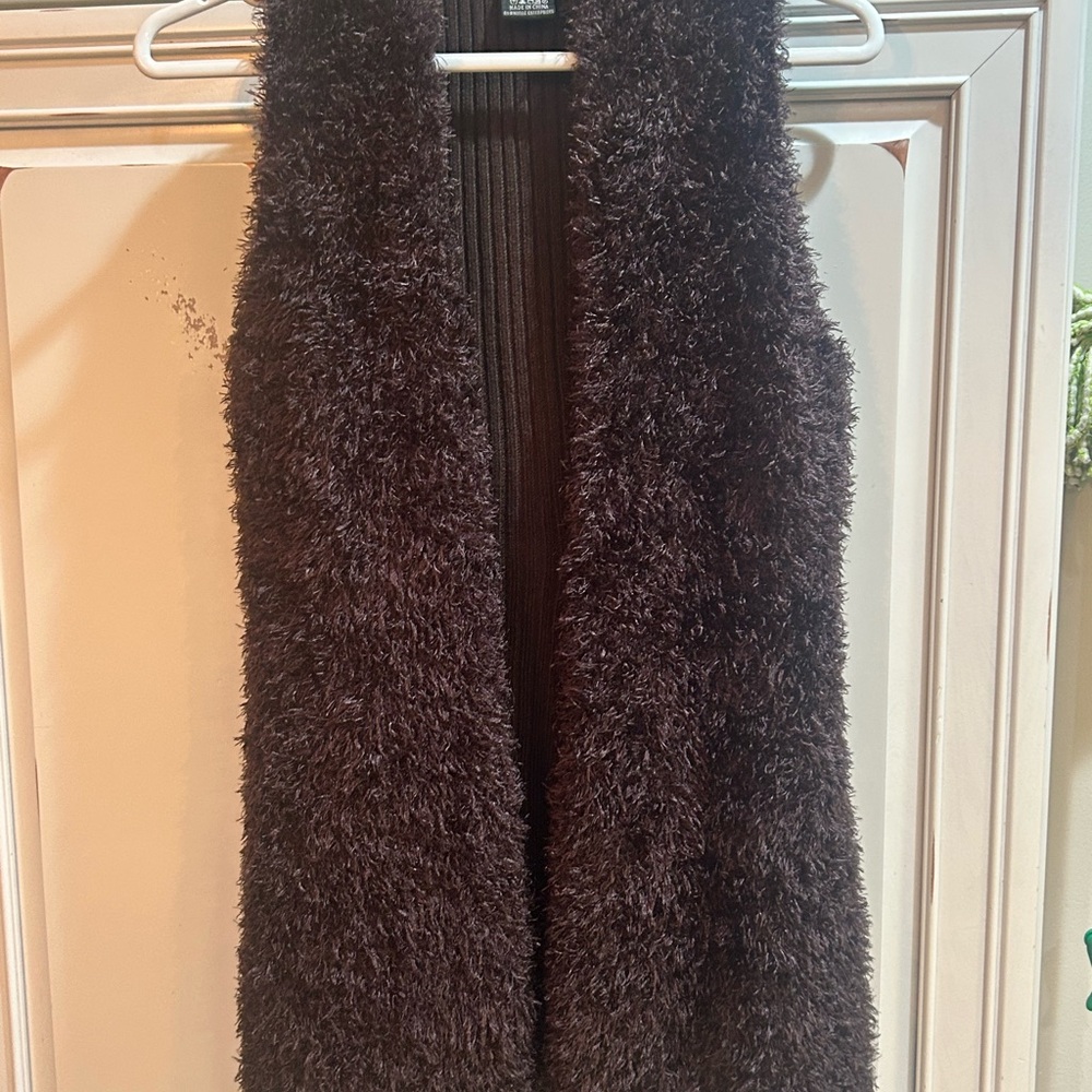 Cozy Fuzzy Brown Scarf